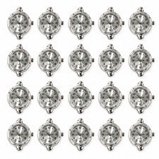 20Pcs 20mm Silver Quartz Watch Faces Japanese Movement DIY Beading Jewelry picture