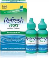 REFRESH Tears Lubricant Eye Drops, 0.5 oz (15 mL) 2 Bottles. Exp: 09/2028 picture