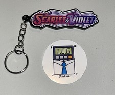 Pokemon TCG Set Scarlet Violet Binder Keychains Acrylic *Select Your Set* picture