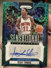2024-25 Isiah Thomas Prizm Sensational Signatures Choice Green Prizm Auto /8 🔥 picture