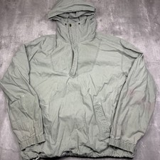 Vintage 60s LL Bean Canvas Hooded Pullover Anorak Jacket Green Gray Gorpcore L picture