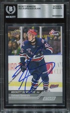 BECKETT SENNECKE signed auto 2023 UPPER DECK CHL ROOKIE CARD RC BECKETT (BAS) picture