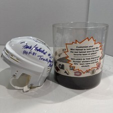 Hockey Helmet mini Signed By HOF Peter Stastny, Frank Mahovlich & Ted Lindsay picture