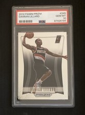 2012 Panini Prizm #245 Damian Lillard  RC Rookie PSA 10 GEM MT picture