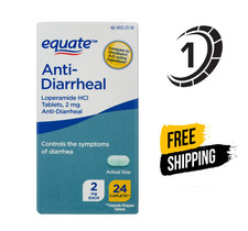 Equate Anti‑Diarrheal 2mg Tablets for Occasional Diarrhea, 24 Count picture