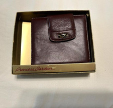 Retro Mid Century Princess Gardner Oxblood Leather Snap Flap Wallet NIB picture
