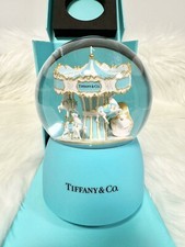 TiffanyCarousel Musical Snow Globe Brand New In Box Christmas Gift picture