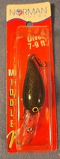 NOS *Pre-Pradco Norman Lures MIDDLE N Made in USA 3/8 oz GMN-258 PBJ & MUSTARD picture