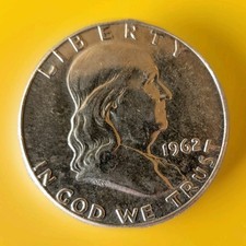 Lot of 2  Higher Grade  Franklin Half Dollars -  1962 P , 1962 D picture