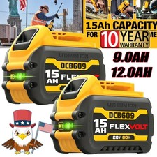 1-2PACK 15.0Ah For DEWALT FLEXVOLT DCB609 20V/60V MAX Lithium Battery or Charger picture