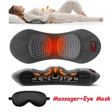 US 3In1 Electric Lumbar Support Pillow Smooth Spine Triple Fusion Back Massager picture