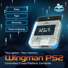 Brook Wingman PS2 Cross-Platform Converter Adapter Transparent White Edition V26 picture