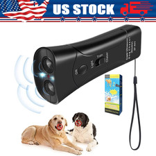 Ultrasonic Anti Dog Barking Device Pet Trainer LED Light Gentle Chaser Style USA picture