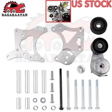 For LS Swap LS1 LS3 LSX LQ4 LQ9 4.8 5.3L 6.0L Billet Alternator Bracket Kit Alum picture