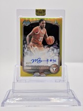 2025-26 Madison Booker 1st Bowman Chrome U On Card Auto /75 Texas Longhorns picture