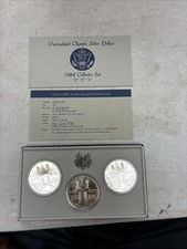 Uncirculated Olympic Silver Dollars 1984 Collector Set 