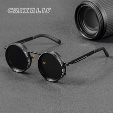 CRIXALIS Polarized Round Sunglasses ND9 Adjustable Dimming UV400 Retro Punk picture