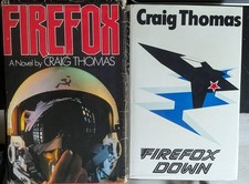 Firefox 1977 & Firefox Down 1983 Craig Thomas HC VG picture