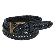 NWOT Dockers Black Braided Dress Casual Tropical Style Woven Belt Men Size 44 picture