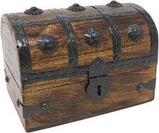 Nautical Cove Treasure Chest Keepsake and Decorative Wood Box - Toy Chest picture