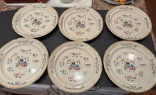 VTG International Tablework Heartland Village Stoneware 6 DINNER PLATEs picture