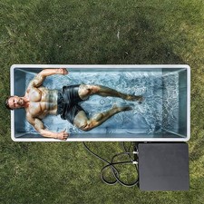 Nordic Haven Premium Rectangular Ice Bath Tub Insulated Stainless Cold Plunge picture