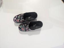 Dansko Professional Clogs Womens 38 / US 7.5 - 8 Black Floral Patent Leather picture