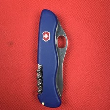 Rare Blue Kandersteg Scout Knife Victorinox 111mm One Hand Open Combo Forester picture