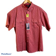 Roundtree Yorke Fishing Shirt Mens Large Performance Vented Wicking UPF 30 NEW picture