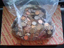 10+ LBS/Pounds Copper Lincoln Memorial Pennies 1959-1982, Bulk Circulated picture