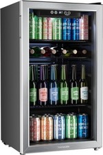 hOmeLabs HME030065N 3.2 Cubic Feet Beverage Cooler - Stainless Steel picture