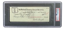 Orville Wright Signed Slabbed Bank Check PSA/DNA 85200384 picture
