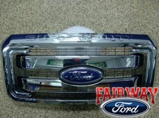 11 thru 16 Super Duty F250 F350 F450 F550 OEM Genuine Ford Chrome Grille Grill picture