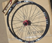 BUCKLOS 27.5in MTB Wheel Set Rim Brake QR Aluminum Clincher Presta Black/Red picture