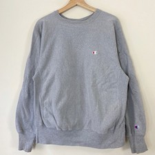 Vintage 80's Champion Reverse Weave Grey Sweatshirt - Large picture