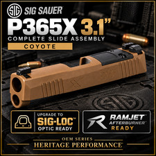 3.1 SIG SAUER P365 P365X OEM Complete Slide SIG LOC Optic Ready Coyote RAMJET picture