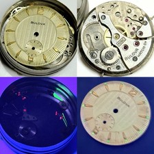Vintage Bulova Swiss Watch 17j Mechanical Movement 10BC Original 1940s Lume Dial picture