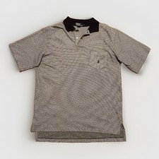 VINTAGE 80’s Polo Ralph Lauren Houndstooth Pocket Polo Shirt Men’s Sz L USA MADE picture