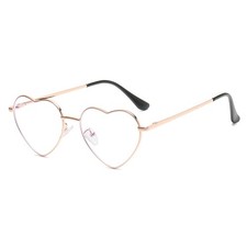 Gleyemor Heart Shaped Blue Light Glasses for Women lenswidth, 02 Rose Gold picture