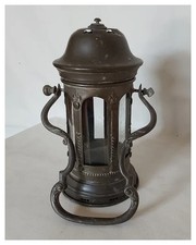 Antique Primitive French Candle Lantern with Fleur de Lis picture