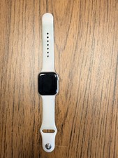 Apple Smart Watch Silver Aluminum Case White Silicone Band iOS Compatible picture
