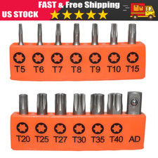 14*Torx Hex Bit Set Security Tamper Proof Torx Star Resistant S2 Steel T5-T40 picture