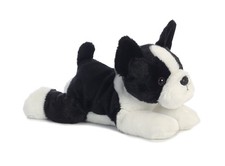 Aurora® Adorable Flopsie™ Buster™ Boston Terrier Stuffed Animal - Used to picture