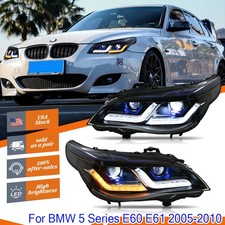 2x Upgrate LED Headlights For BMW 5 Series E60 E61 2005-2010 Front Lamp Assembly picture