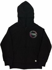 Xersion Girls Black Stay Strong & Fierce Zip Front Hoodie Sweatshirt Jacket picture
