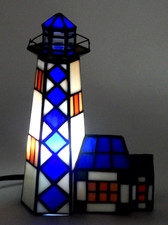 Vintage Stained Glass Lighthouse 9
