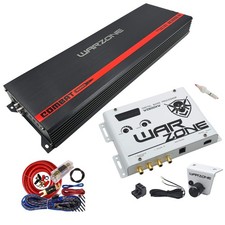 Gravity WC2200.1D Warzone 2200W Amplifier + WZ600XW Bass Processor + Wiring Kit picture