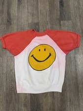 Vintage 1960s Harvey Ball Smiley Face Sweatshirt Crewneck Cropped Rare Sz Med picture