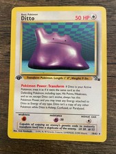 Pokémon 1st Edition Fossil Ditto 18/62 Non Holo Rare WOTC LP picture