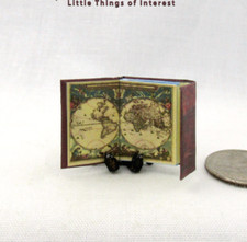 JOURNAL OF ANCIENT MAPS 1:12 Scale Colorful Illustrated Miniature Dollhouse Book picture